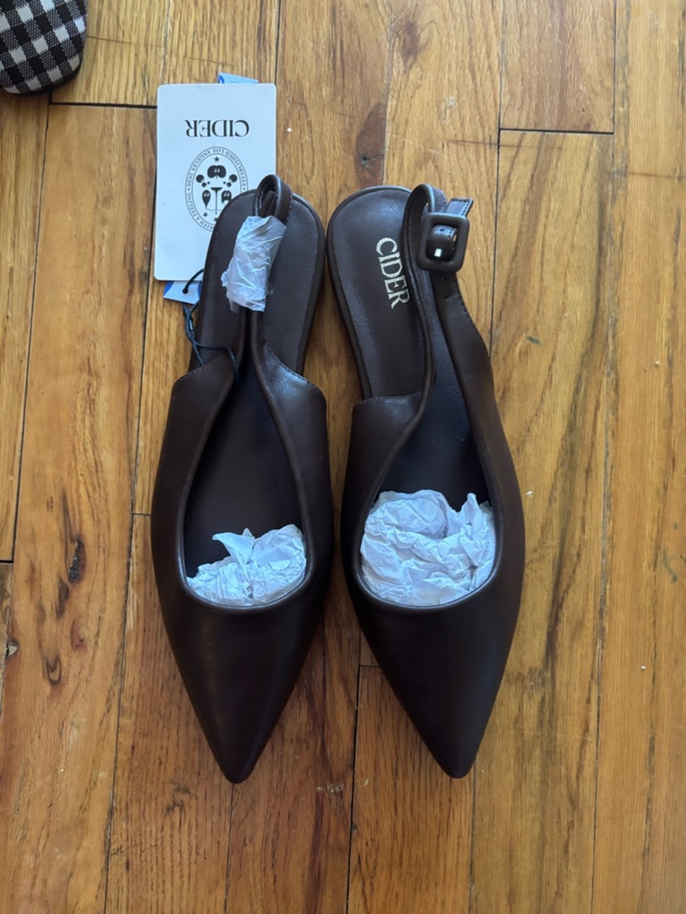 Cider brown sling-backs NWT 39
